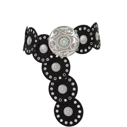 Faux Suede Disc Belt