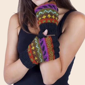 Winter Love Wool Unisex Arm Warmer Fingerless Gloves