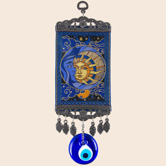 Small Sun And Moon Evil Eye Wall Hanging