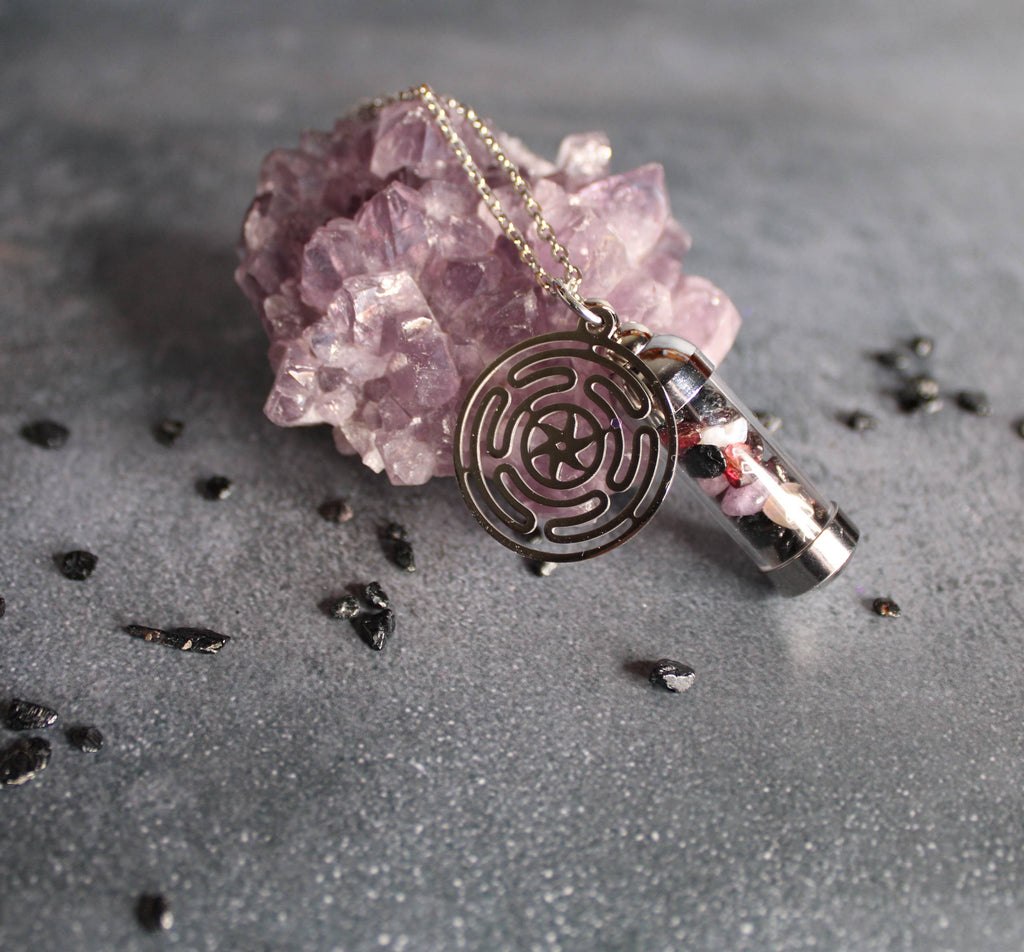 Hecate Spell Jar Amulet Necklace