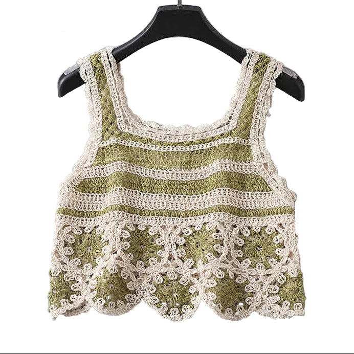 Floral Crochet Tank Top