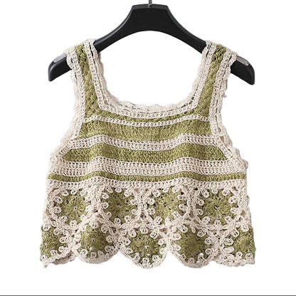 Floral Crochet Tank Top