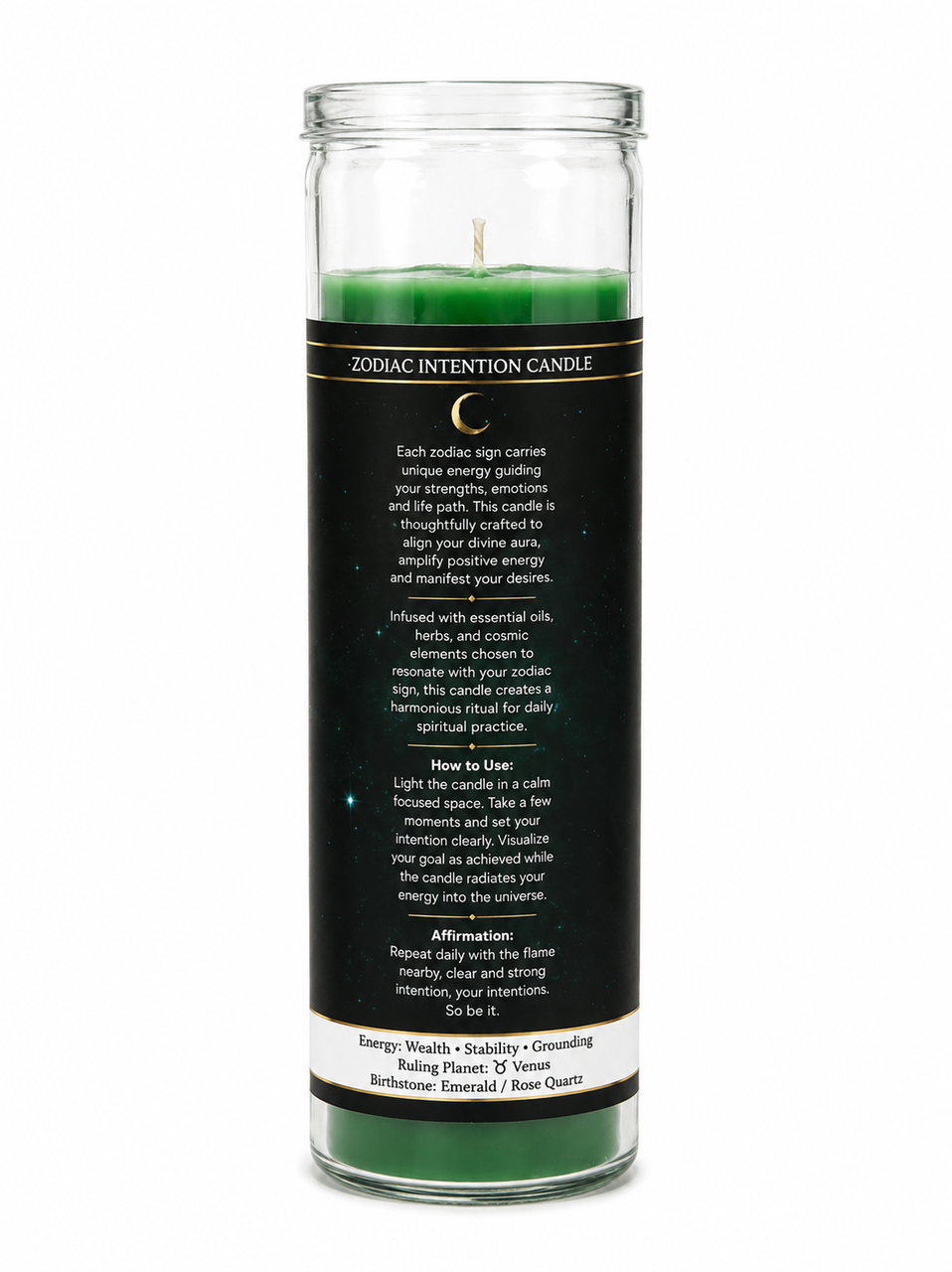 Glass Jar Candle Scented - Taurus: The Bull