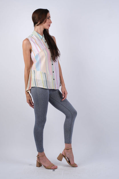 Ethereal Stripes Colored Patchwork Shirt