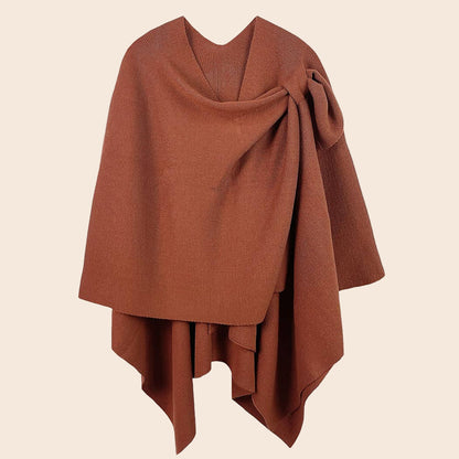 Solid Ruana with Shoulder Strap