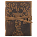 Brown Tree Goddess Suede Journal