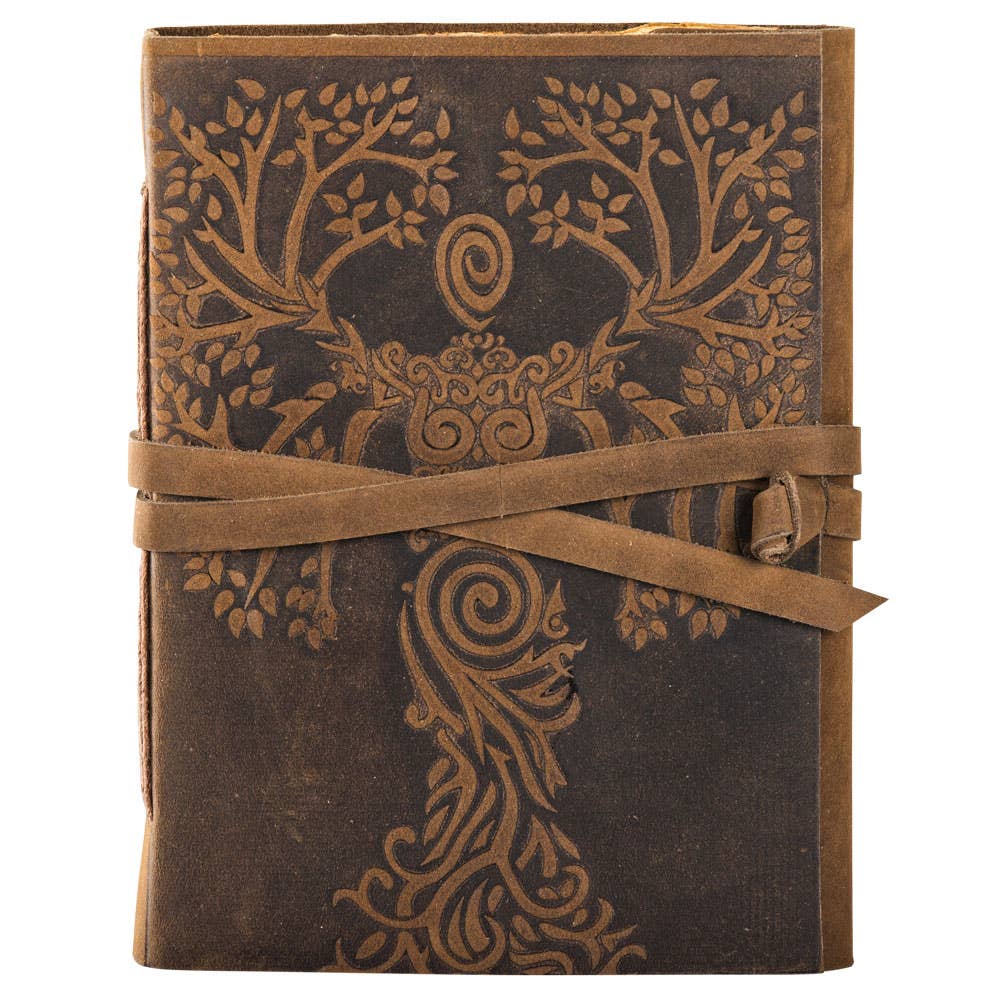 Brown Tree Goddess Suede Journal