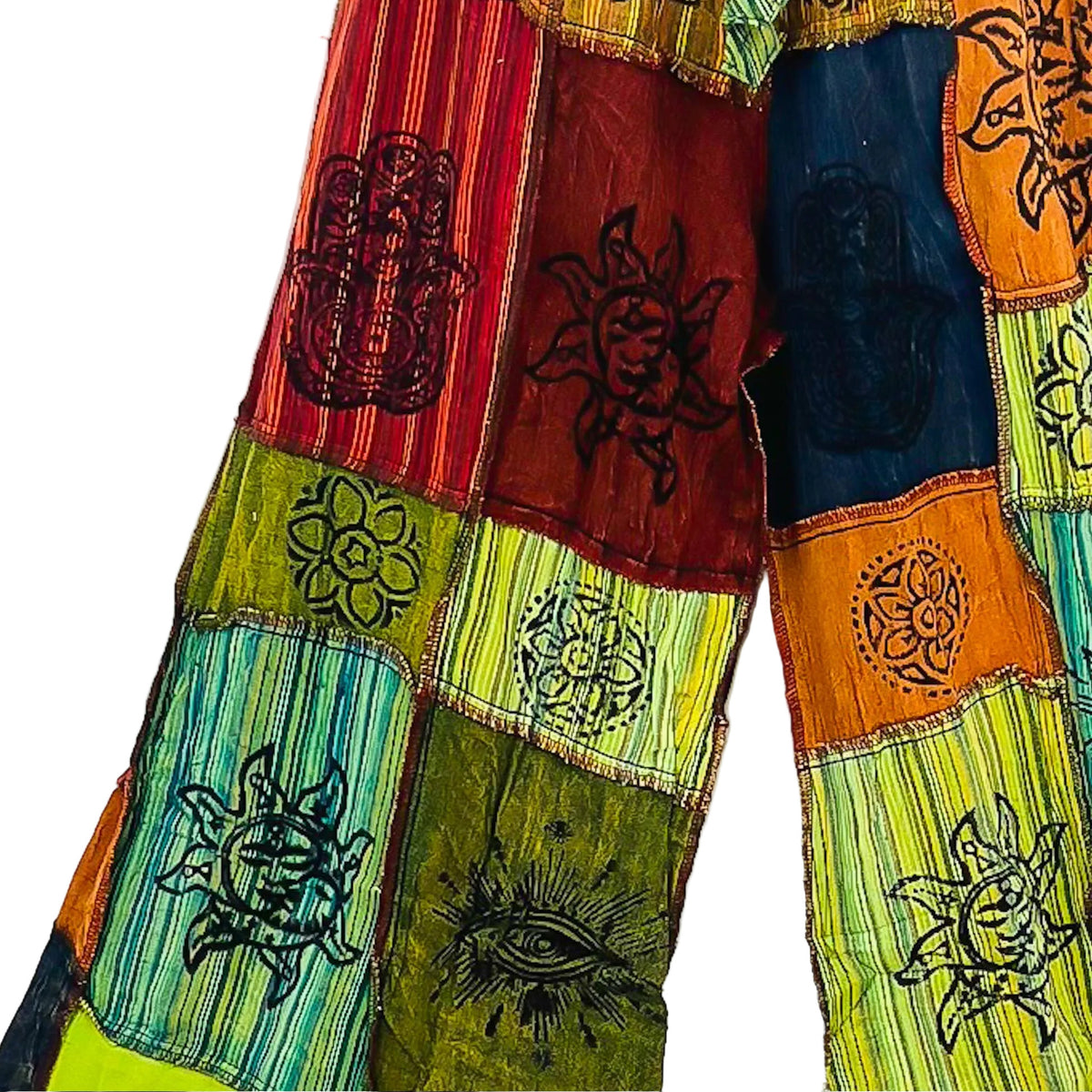 Plus Size Patchwork Wide Leg Palazzo Pant