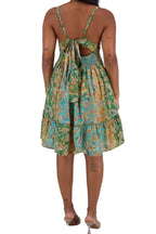 Rayon Paisley Tie Back Dress
