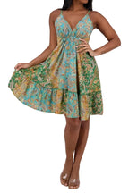 Rayon Paisley Tie Back Dress