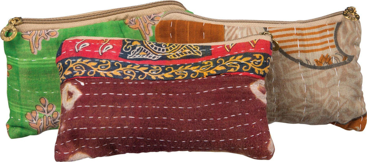 Kantha Zipper Pouch