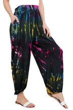 Teal Tie-Dye Rayon Pants