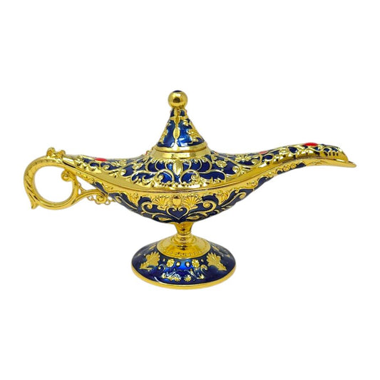 Blue Small Ornate Decorative Aladdin Lamp