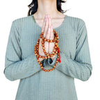 Wood Bead Knotted Mala