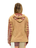 Zip-Up Jacket Vintage Washed Peace Sign Patch Embroidered