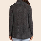 Plus-Size Ribbed Cowl Neck Top