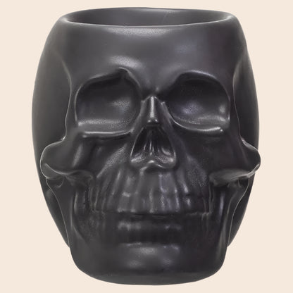 Ceramic Black Skull Oil Burner