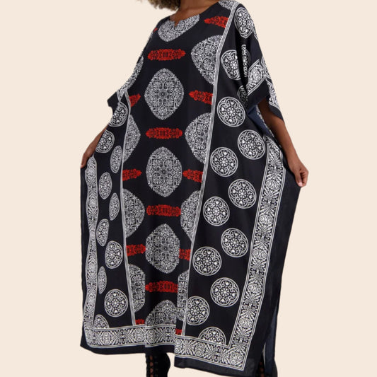 African Block Print Kaftan