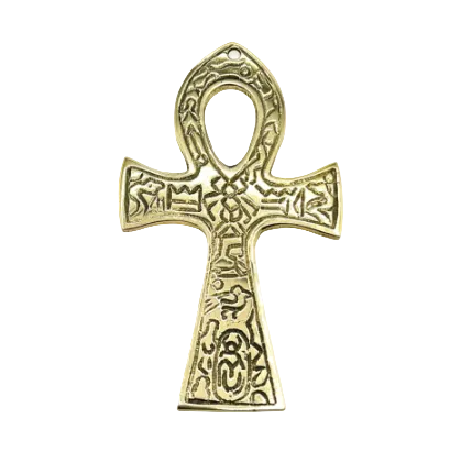 Brass Hanging Ankh 4.5"