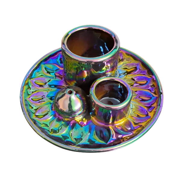 Ceramic Burner (Smudge Stick, Palo Santo Wood & Incense Burner)