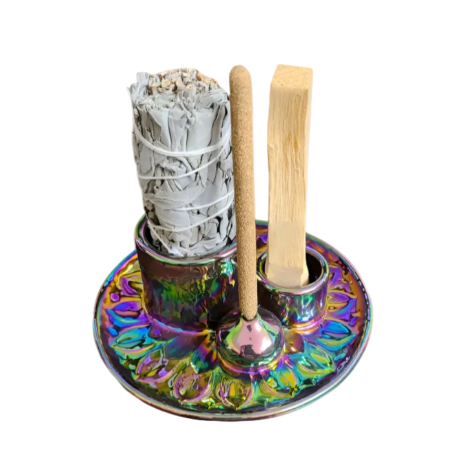 Ceramic Burner (Smudge Stick, Palo Santo Wood & Incense Burner)