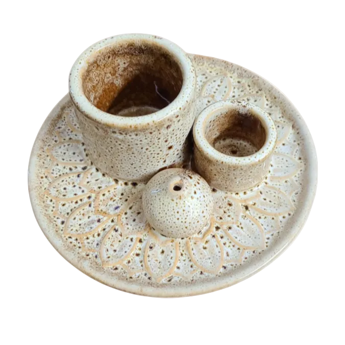 Ceramic Burner (Smudge Stick, Palo Santo Wood & Incense Burner)