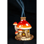 Mushroom House Incense Cone Burner