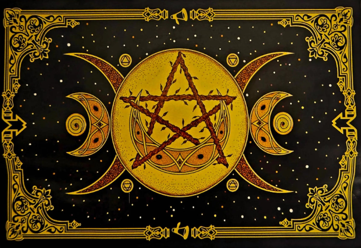 Crescent Moon Stars Tapestry