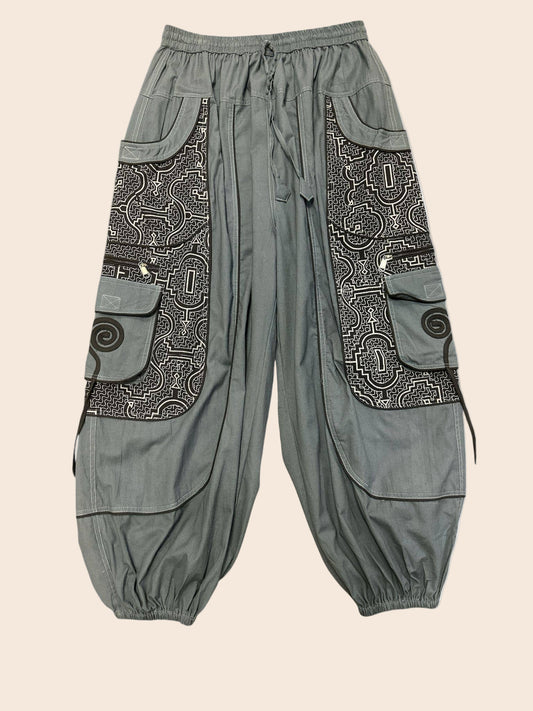 Swirl Pocket Printed Balloon Pants