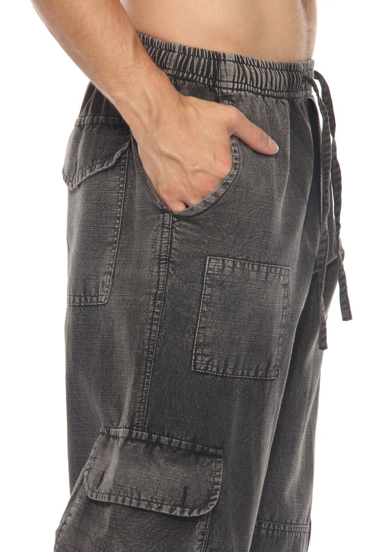Stonewash Patch Cargo Pants