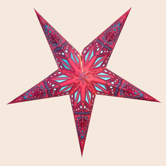 Fuschia Dreams Paper Star Lantern
