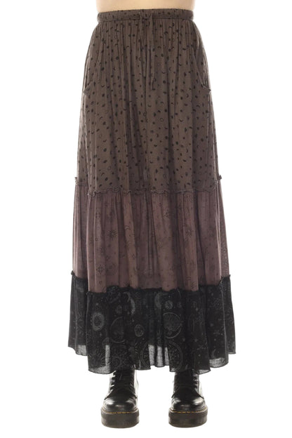 Celestial Patchwork Tiered Skirt