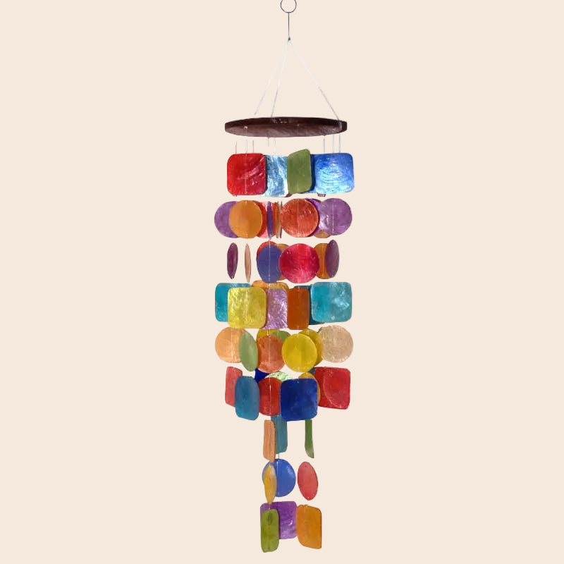 Rainbow Capiz Shell Chime