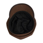 Vegan Leather Newsboy Cabbie Hat