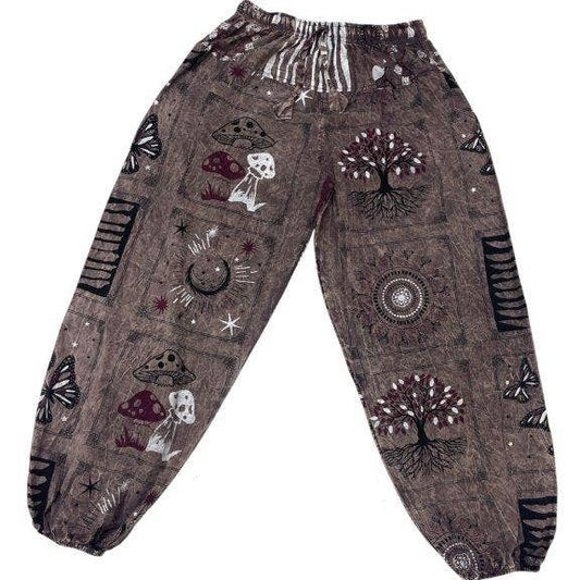 Black and Gray Block Printed Pants