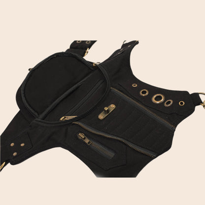 Bikers Sling-Hip Bag With thigh Belt