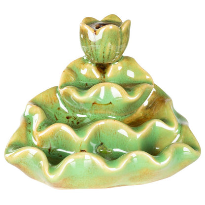 Lotus Backflow Ceramic Incense Burner