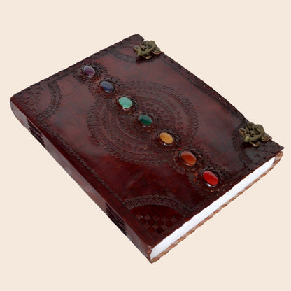 X-Large Seven Chakra Leather Journal