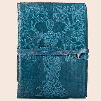 Blue Leather Goddess Journal