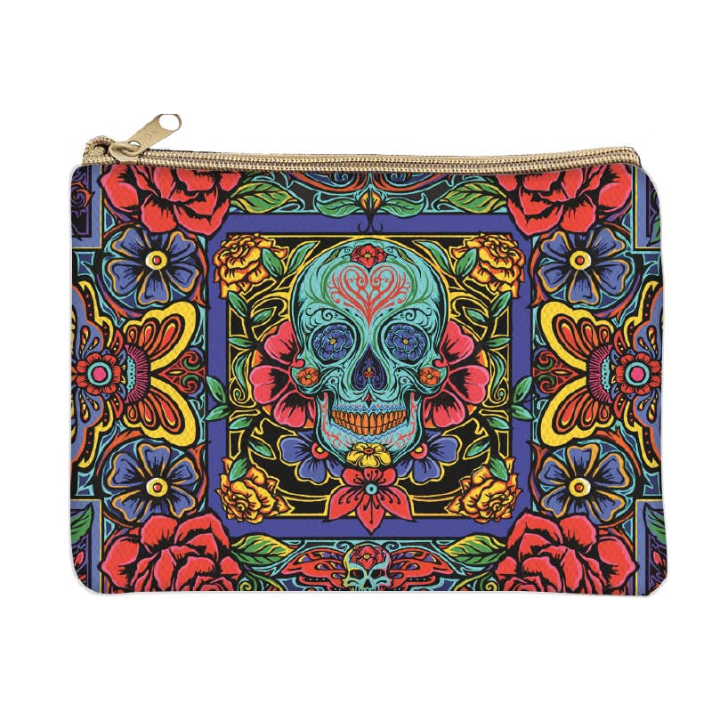 Sugar Skull Zipper Pouch