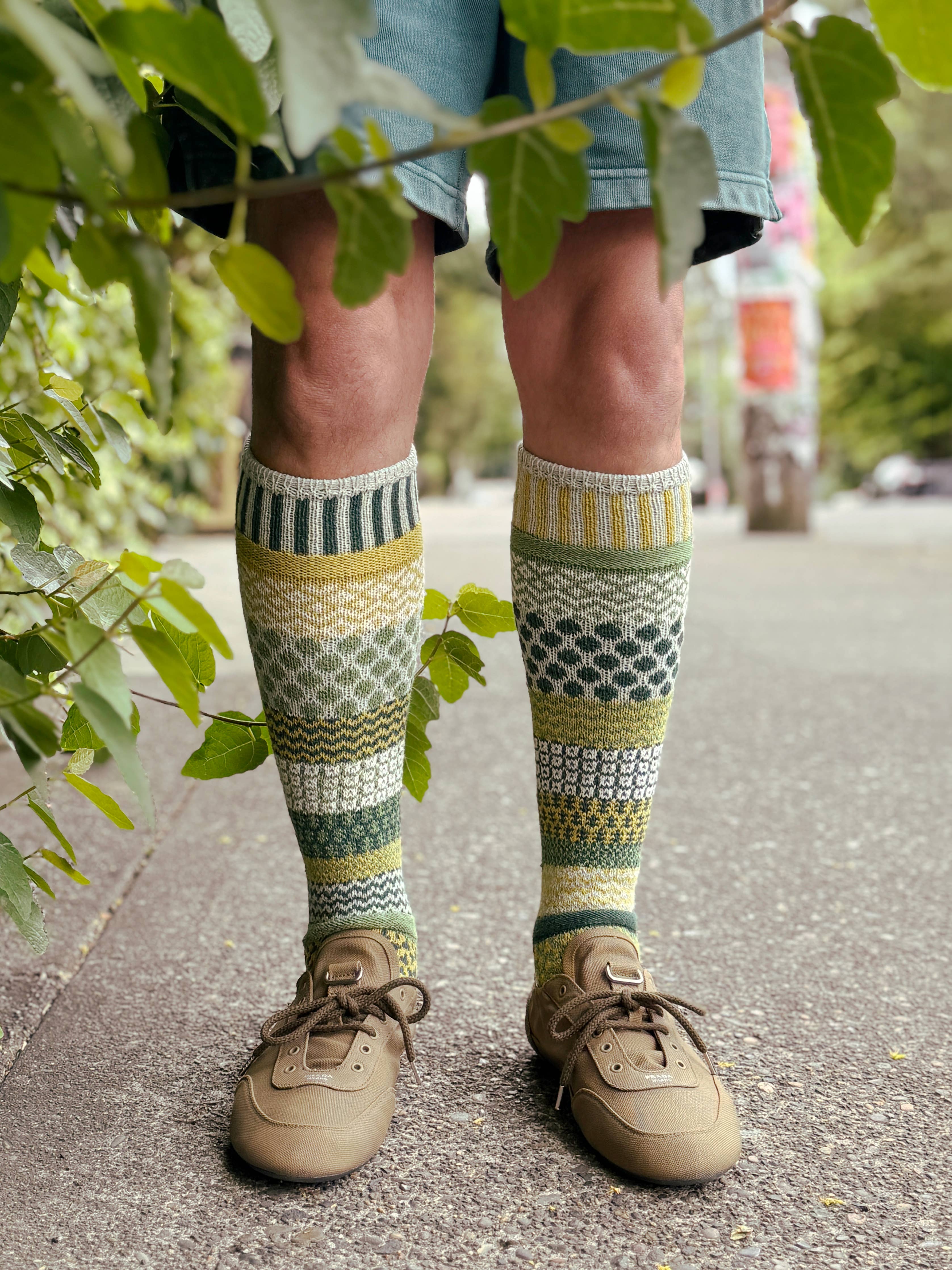 Fiddlehead Knee Socks | USA Made Sustainable Mismatched Sock