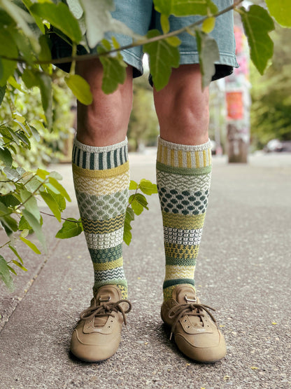 Fiddlehead Knee Socks | USA Made Sustainable Mismatched Sock