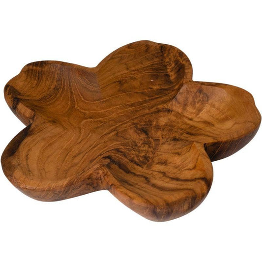 Flower Teak Trinket Dish