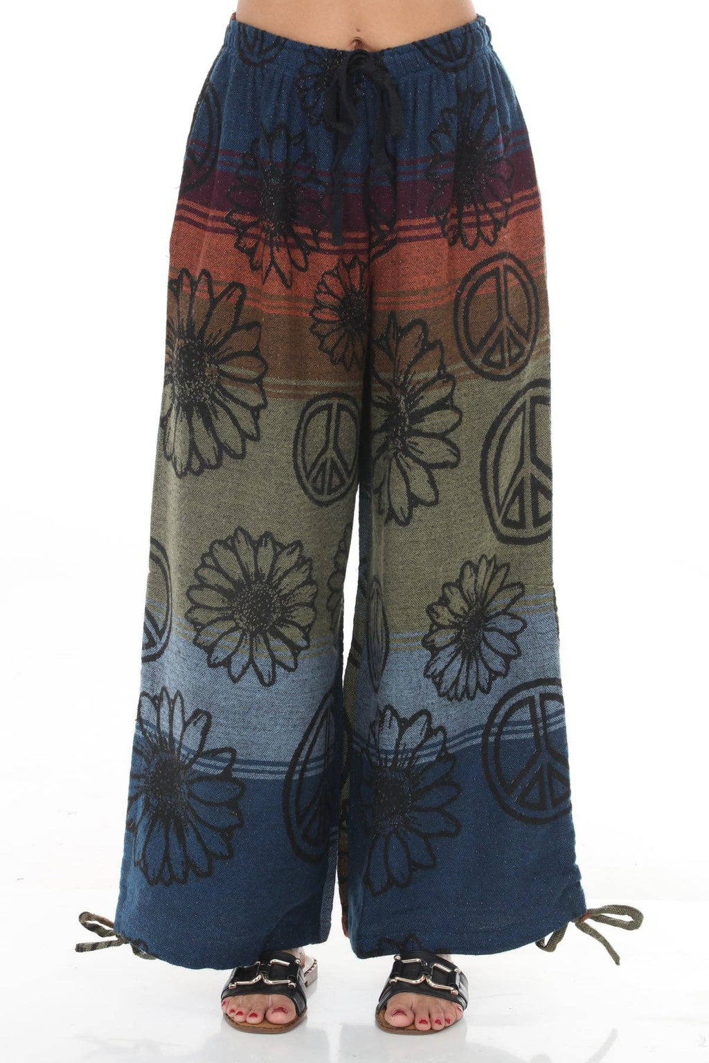 Cozy Peace Drawstring Palazzo Pants