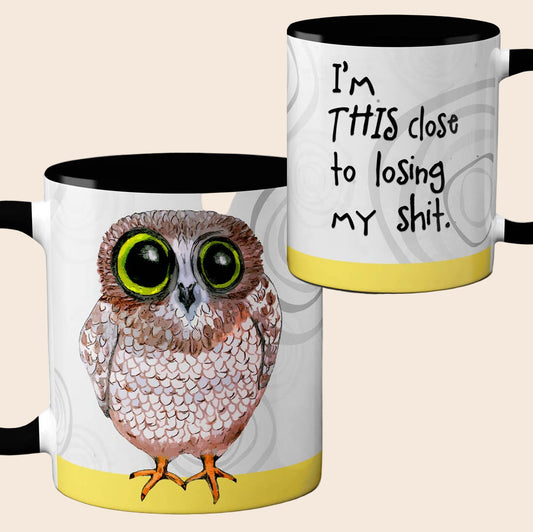 Losing My Shit Owl Coffee Mug
