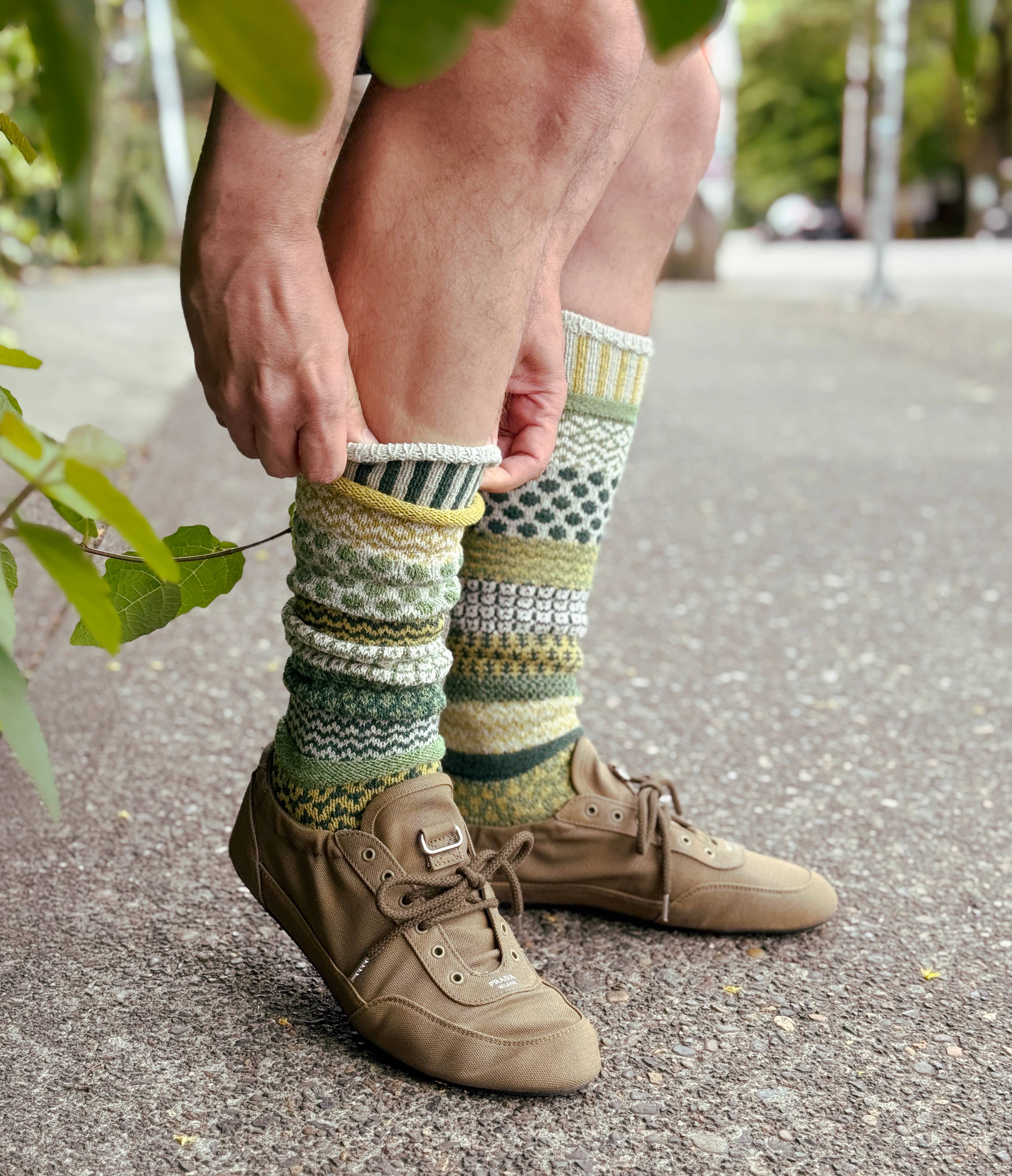 Fiddlehead Knee Socks | USA Made Sustainable Mismatched Sock