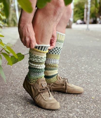 Fiddlehead Knee Socks | USA Made Sustainable Mismatched Sock