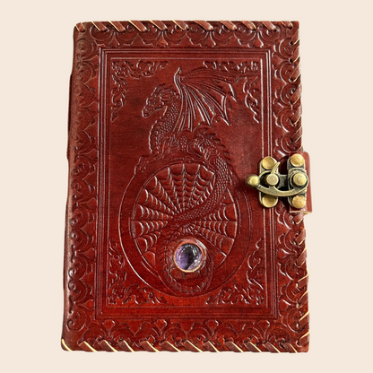 Amethyst Dragon Leather Journal