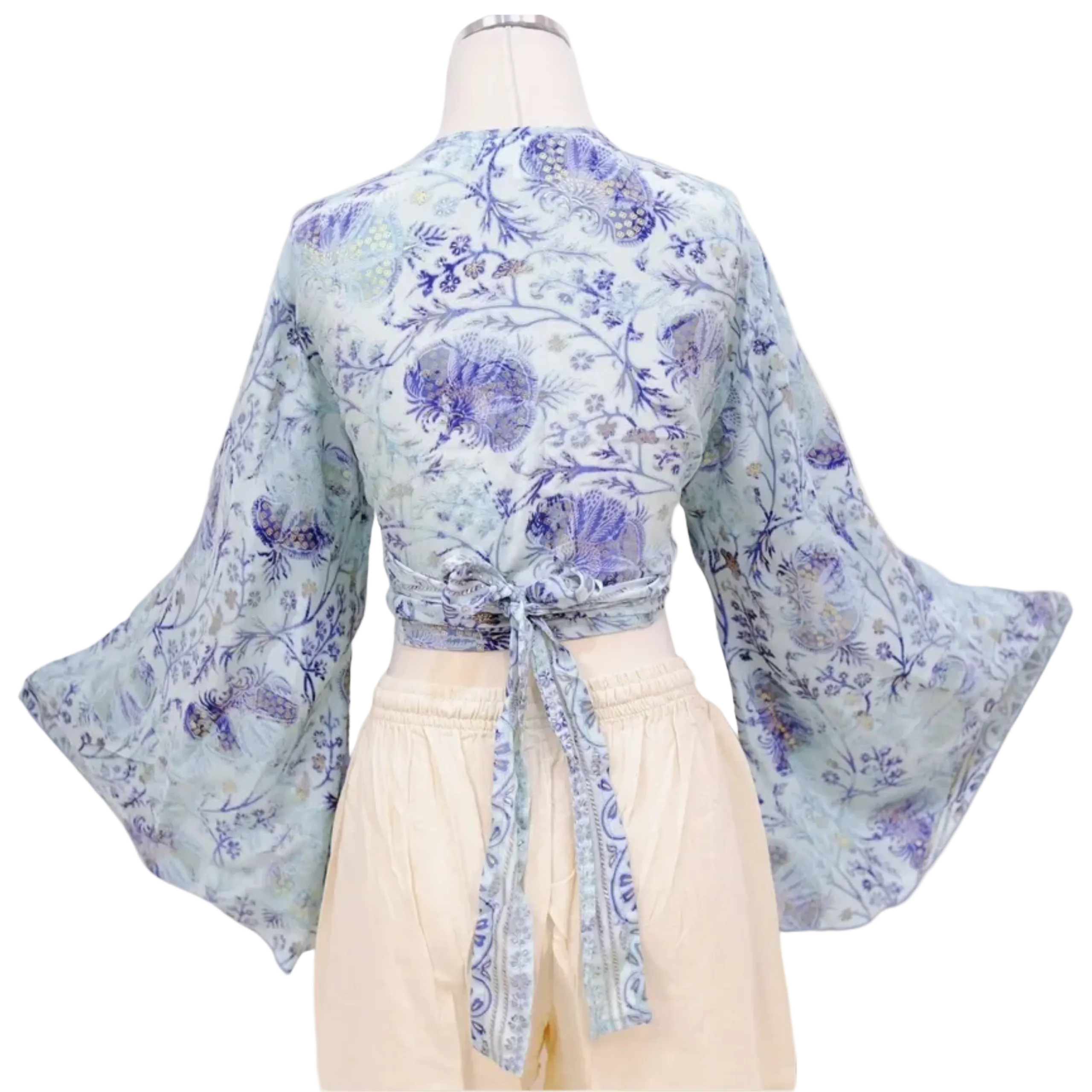 Tie Wrap Shirt with Gold Details