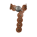 Stone Embellished Faux Leather Disc Belt